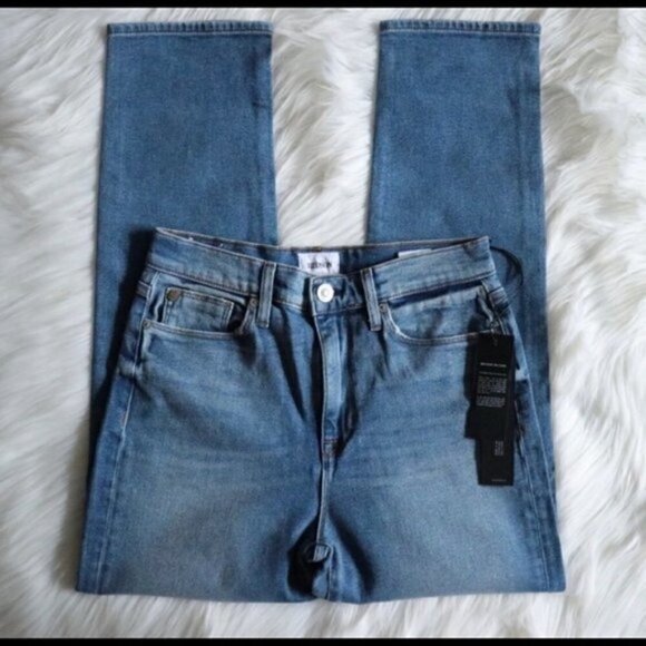 NEW Hudson Zoeey High Rise Straight Leg Light Blue Denim Jeans Size 25 - Picture 7 of 7